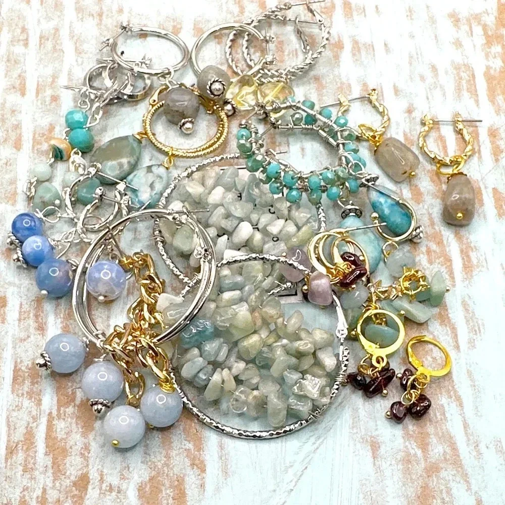 Alquimia Silver and Blue Earrings